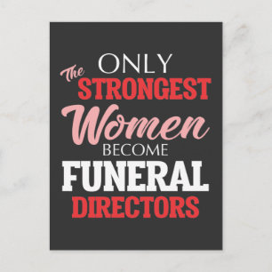Postal Divertida directora funeraria mujer Morticista Mam