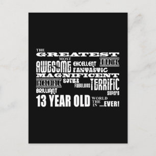 Postal Divertida fiesta de cumpleaños número 13 Gran Fies