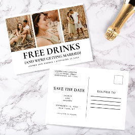 Postal Divertida Foto Presupuestaria Boda Simple Guardar