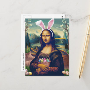 Postal Divertida Mona Lisa Pascua