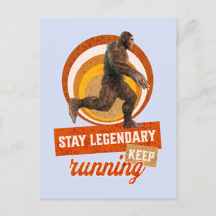 Postal Divertida Motivación para Correr de Bigfoot