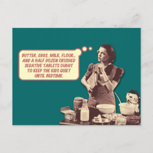 Postal divertida - Pastel de Sleepytime Retro para