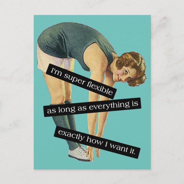 Postal divertida súper flexible (Anverso)