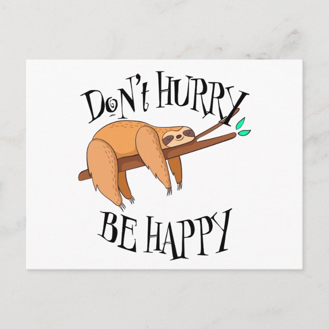 Postal Divertidas locuras no se apresuren, sean felices (Anverso)