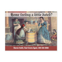 Divertidas mujeres ventilabas de marketing inmobil