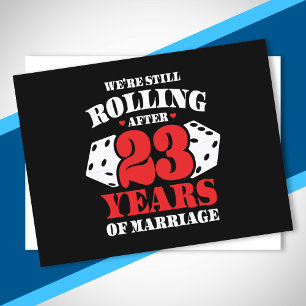 Postal Divertido 23 Aniversario Parejas Casadas 23 Años