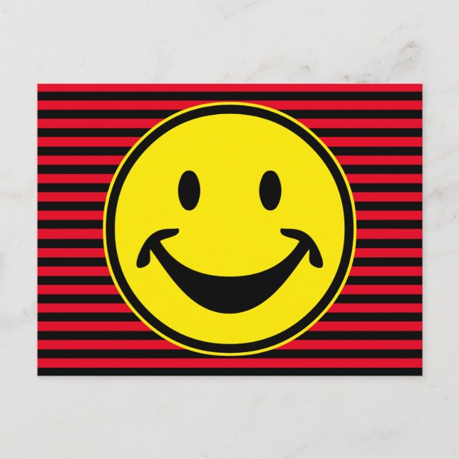 Postal Divertido amarillo y rayas + tu trasero. y idea (Anverso)