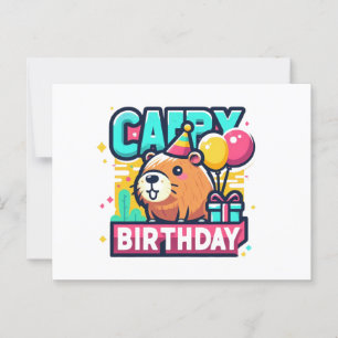 Postal Divertido animal píun - Celebración del cumpleaños