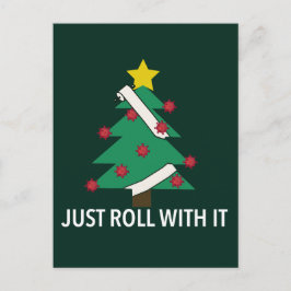 Postal Divertido arbol de Navidad de Covid