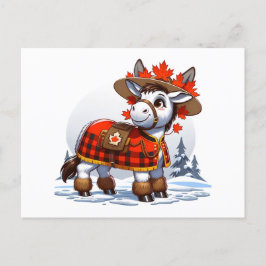 Postal Divertido asador de invierno sobre Canadá