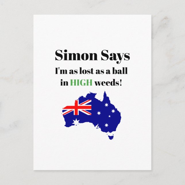 Postal Divertido Aussie Saying (Anverso)