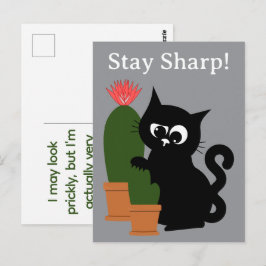 Postal Divertido Cactus Personalizado Mantén la Atención