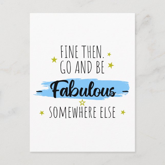 Postal Divertido Colega se va, se va a trabajar (Anverso)