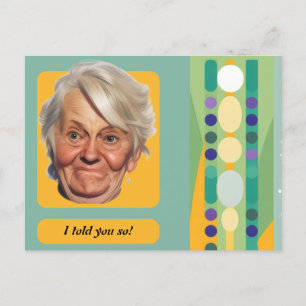 Postal Divertido cumpleaños Lady Retro