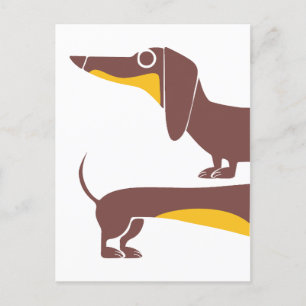 Postal Divertido dachshund lindo para padres de perros la