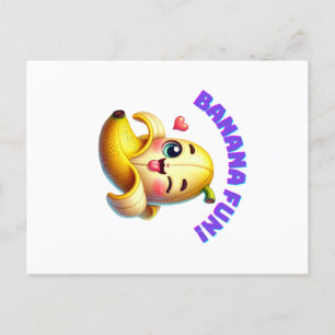 Postal Divertido diseño de ganadería bananera para divers