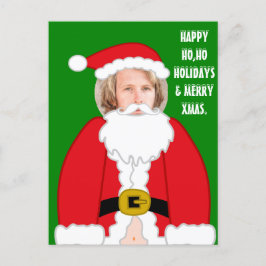 Postal Divertido disfraz personalizado de Santa en el agu