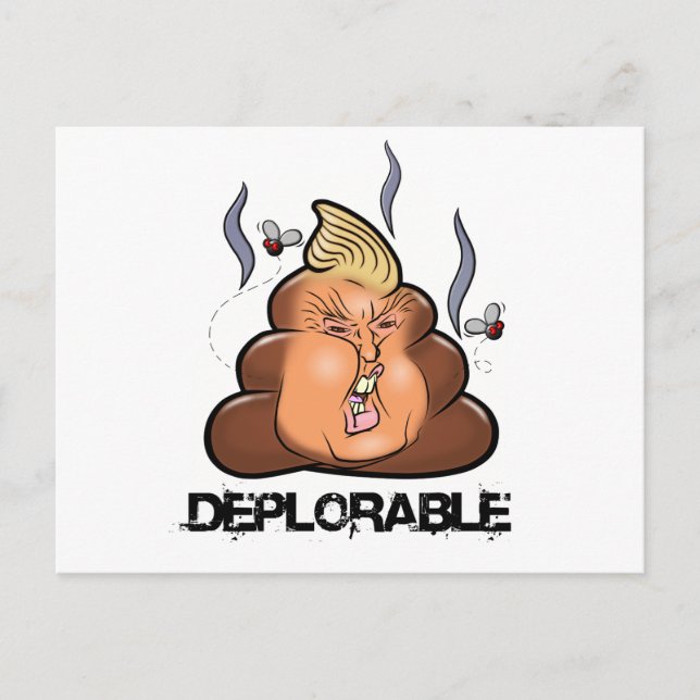 Postal Divertido Donald Trump - icono de la Emoji de Trum (Anverso)