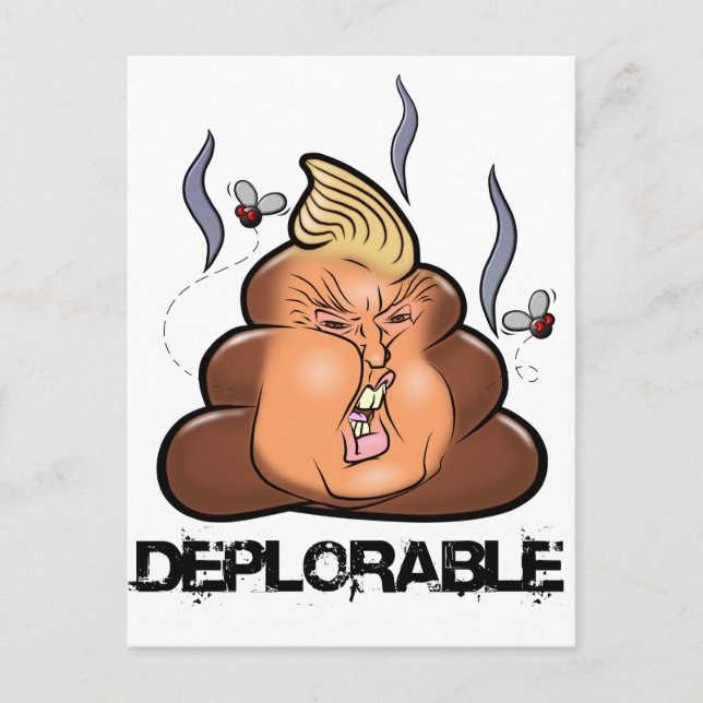 Postal Divertido Donald Trump - icono de la Emoji de Trum (Anverso)