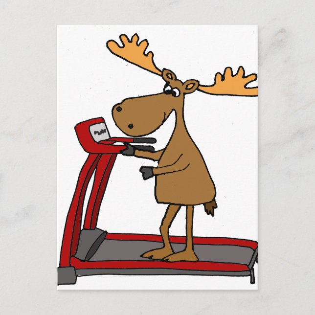 Postal Divertido ejercicio de Moose en el Personalizado T (Anverso)