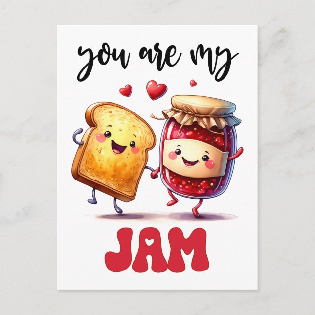 Postal Divertido Eres Mi Jam Punny Valentine (Anverso)
