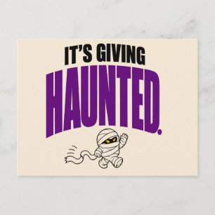 Postal Divertido Es Como Embrujado Mummy Retro Halloween