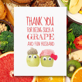 Postal Divertido esposo de uva lindo El día de San Valent