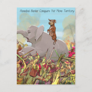 Postal Divertido Hannibal Barca Conquista Tierra