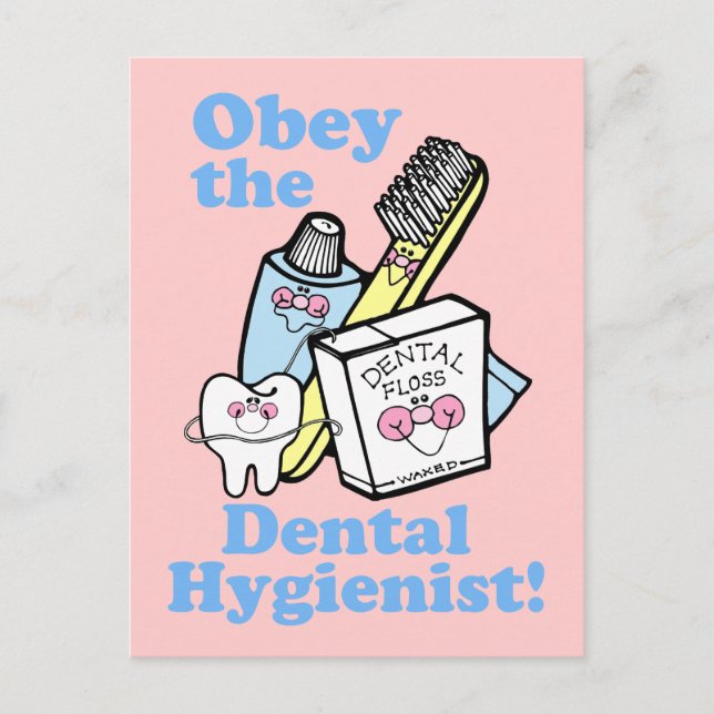 Postal Divertido higienista dental (Anverso)