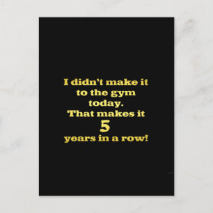 Postal Divertido ir al Chiste de gimnasia