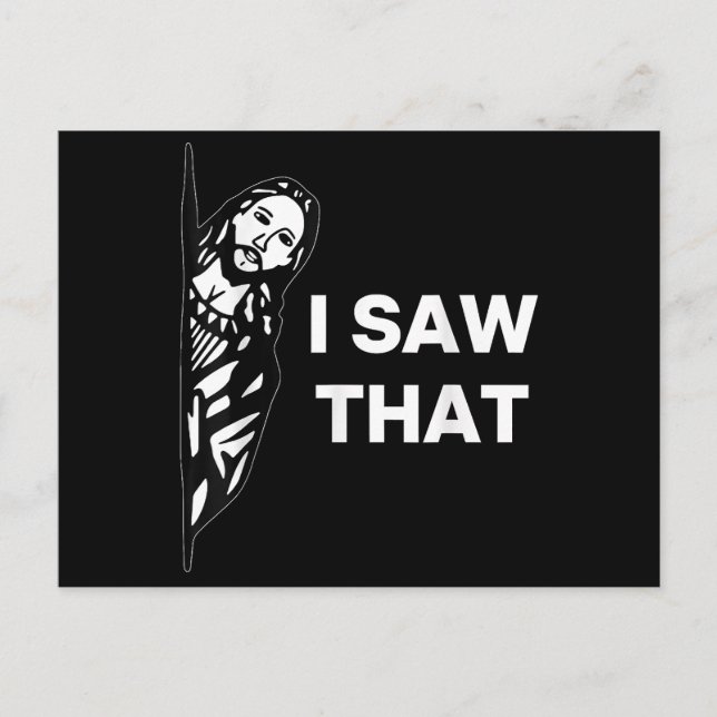 Postal Divertido Jesús Que Vi Eso (Anverso)