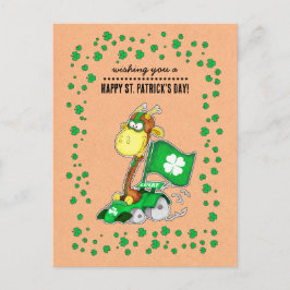 Postal Divertido libro de jirafa Kraft San Patrick's Day