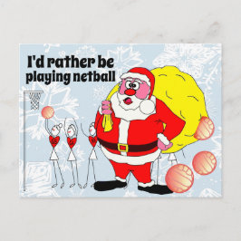 Postal Divertido Más Bien Ser Navidades De Netball