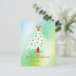 Postal Divertido Navidades de vacaciones de rollo de inod