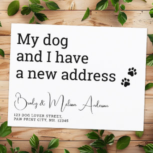 Postal Divertido Nos Mudamos Mi Perro Y Yo Servicio De Mu