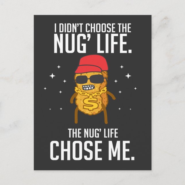 Postal Divertido Nug Life Design Chicken Nugget (Anverso)