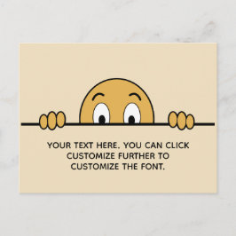 Postal Divertido ocultamiento cara Añadir tu texto