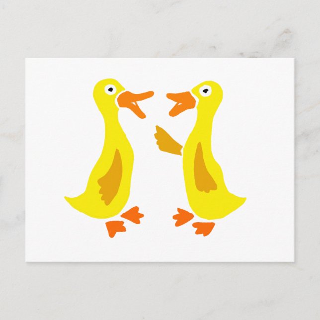 Postal Divertido parlante Ducks Art (Anverso)