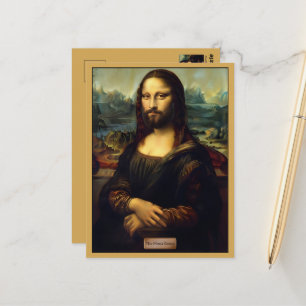 Postal Divertido, Parodia del Arte de Da Vinci