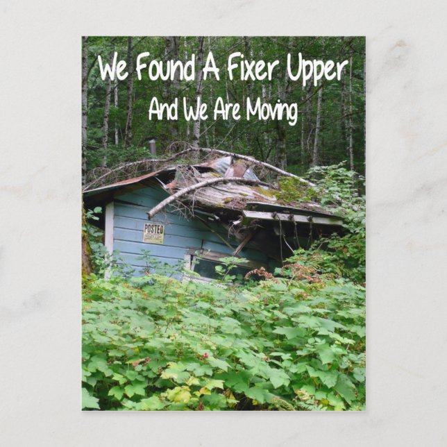 Postal Divertido paso a una nueva casa (Anverso)