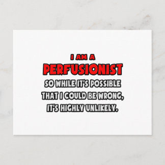 Postal Divertido Perfusionista .. Muy improbable