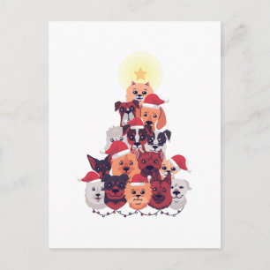 Postal Divertido PERRO Árbol de Navidad - Pabellón de Res
