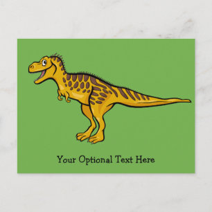 Postal Divertido personalizado de Dinosaurios texto y pos
