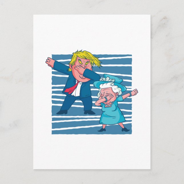 Postal Divertido Personalizado de gráficos Trump Queen En (Anverso)