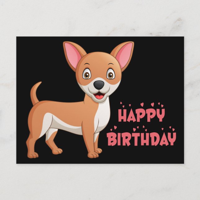 Postal Divertido Personalizado de Perro con Cachorro Cute (Anverso)