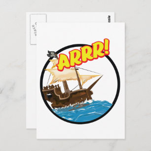 Postal Divertido personalizado Pirata
