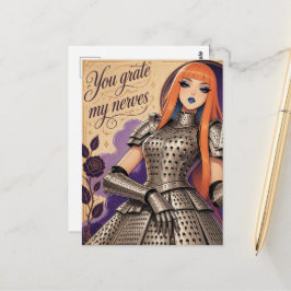 Postal Divertido que me crispa los nervios Rallador de qu