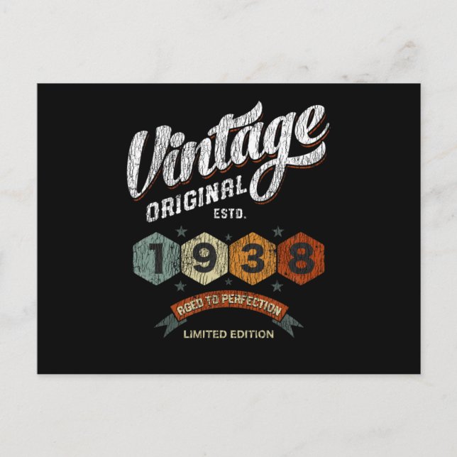 Postal Divertido regalo de cumpleaños número 87 antiguo d (Anverso)