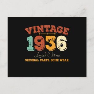 Postal Divertido regalo de cumpleaños número 89 vintage d
