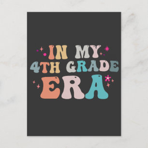 Postal Divertido Regreso a Clases En mi época de 4to Grad